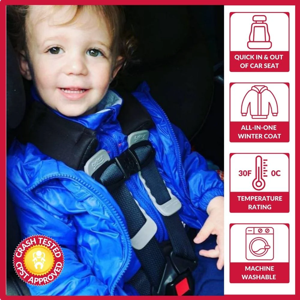 Onekid Car Seat Coat | The Road Coat Transition - Royal Blue - Image 2