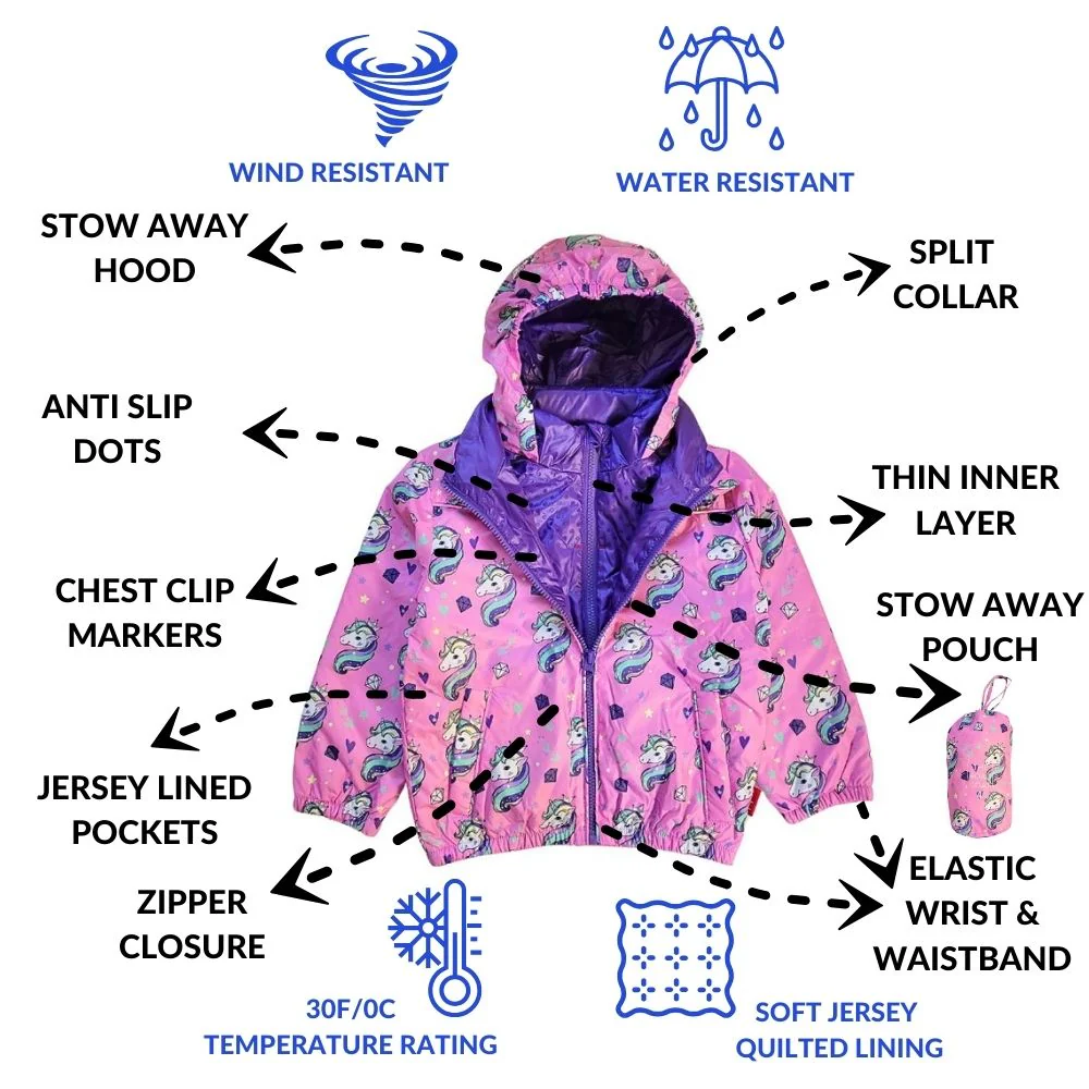 Onekid Car Seat Coat | The Road Coat Transition - Unicorn Print - Image 3