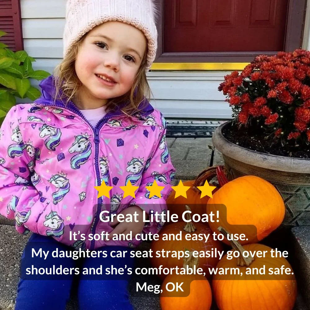 Onekid Car Seat Coat | The Road Coat Transition - Unicorn Print - Image 8