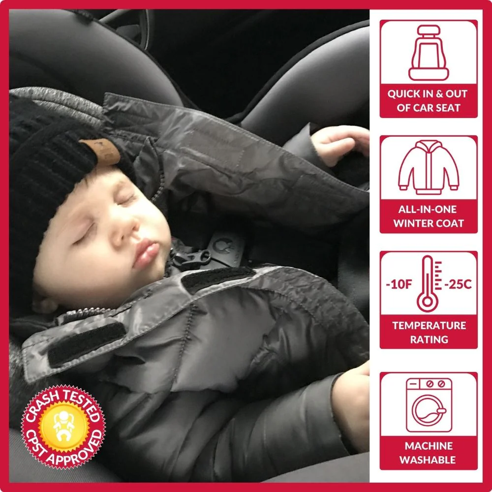 Onekid Car Seat Coat | The Road Coat Vegan - Black - Image 2