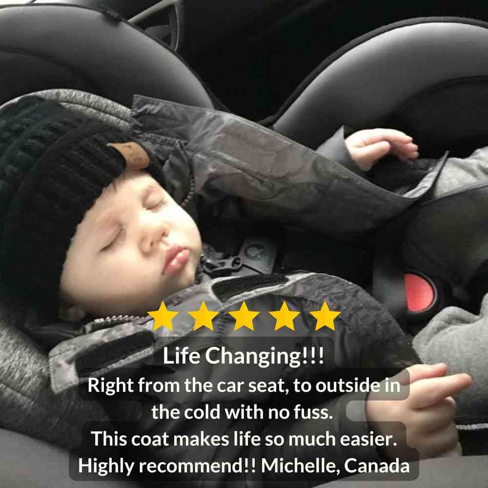 Onekid Car Seat Coat | The Road Coat Vegan - Platinum - Image 8