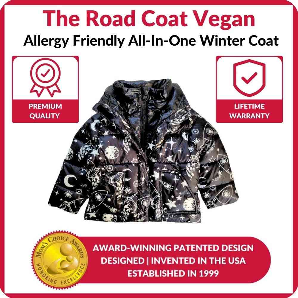 Onekid Car Seat Coat | The Road Coat Vegan - Rocketship Print - Image 6