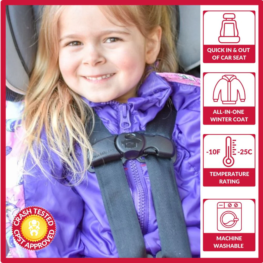 Onekid Car Seat Coat | The Road Coat Vegan - Unicorn Print - Image 2