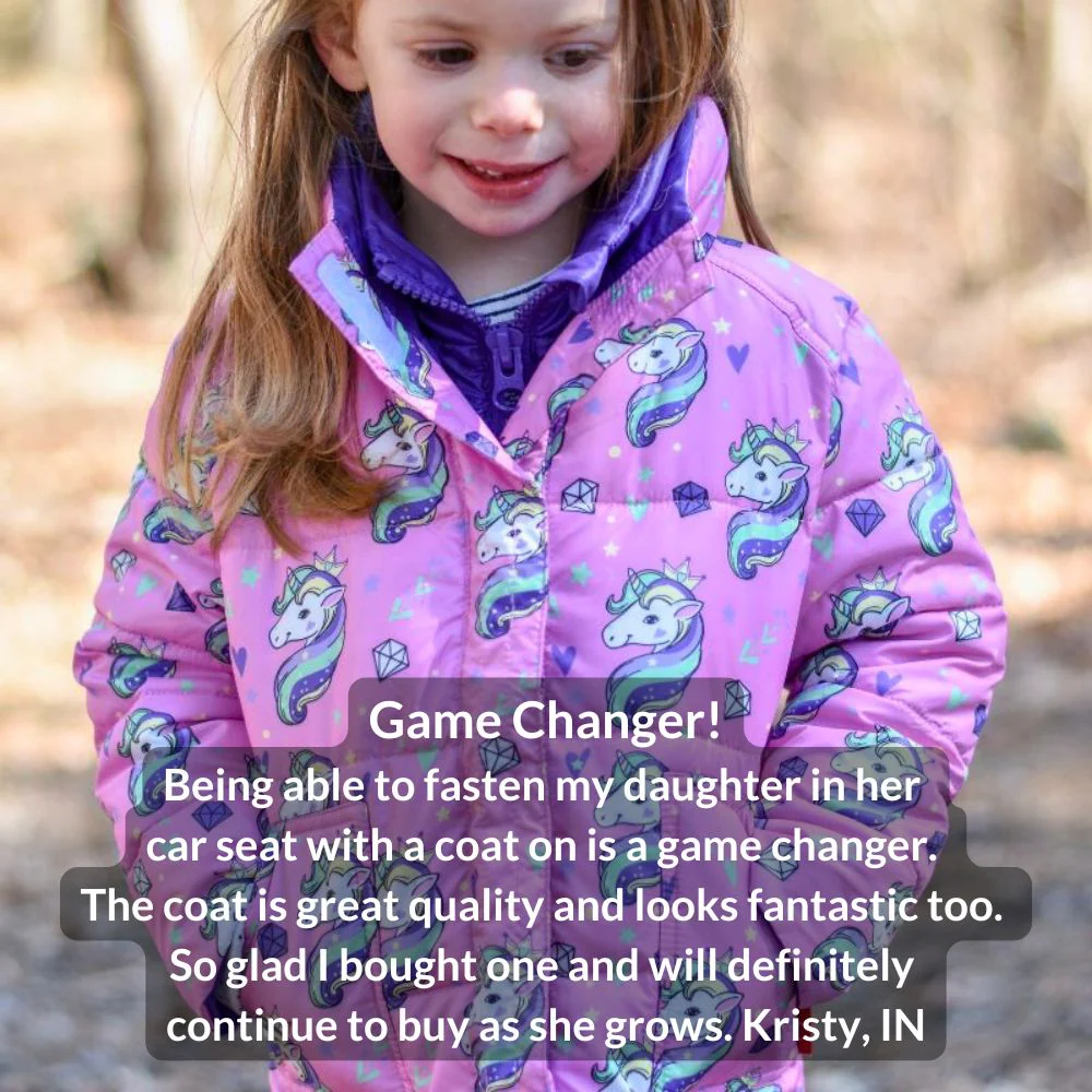 Onekid Car Seat Coat | The Road Coat Vegan - Unicorn Print - Image 8