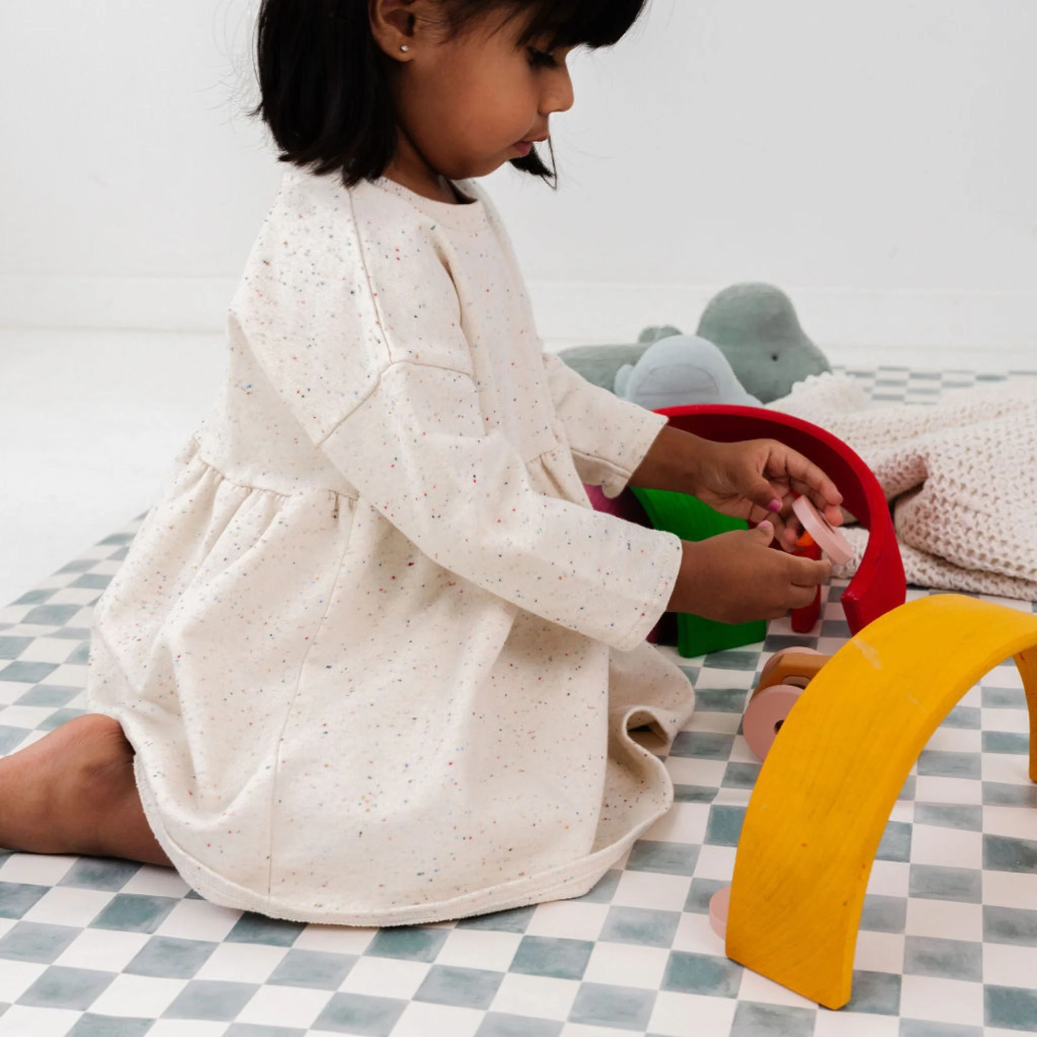 Toki Kids Checker Matcha Vegan Leather Mat - Image 11