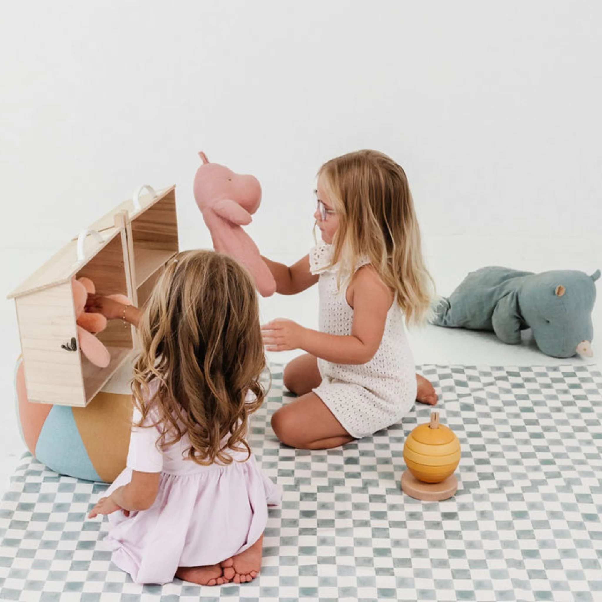 Toki Kids Checker Matcha Vegan Leather Mat - Image 15