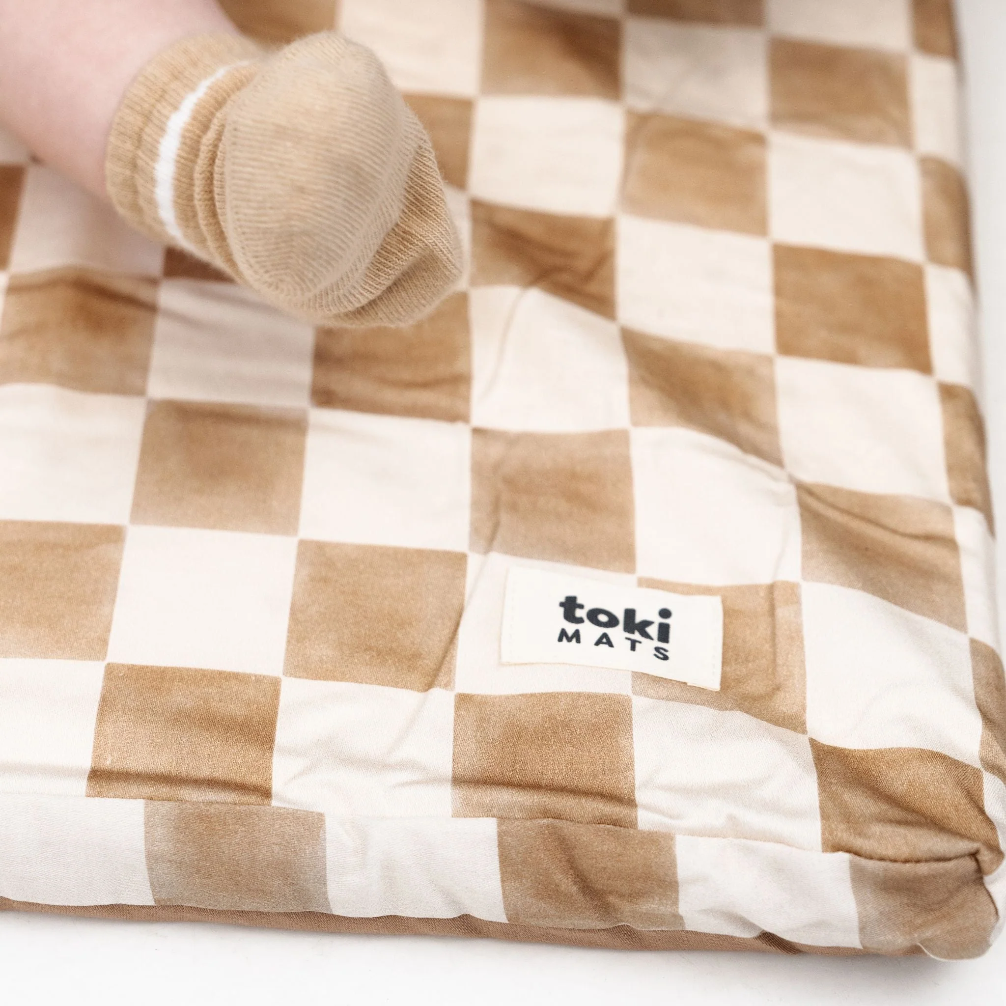 Toki Kids Checker Toffee Organic Cotton Mat - Image 11