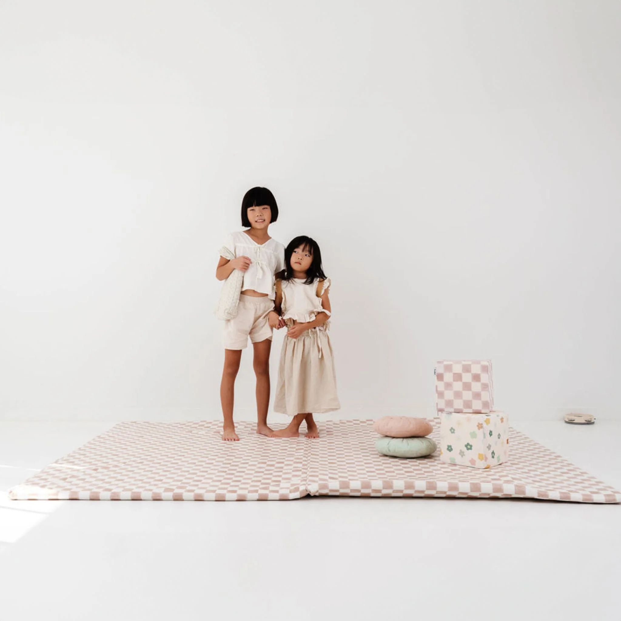 Toki Kids Checker Toffee Vegan Leather Mat - Image 14