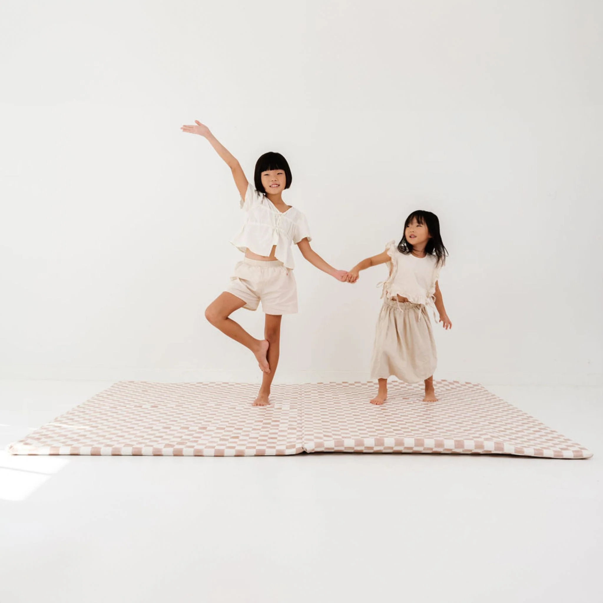 Toki Kids Checker Toffee Vegan Leather Mat - Image 15