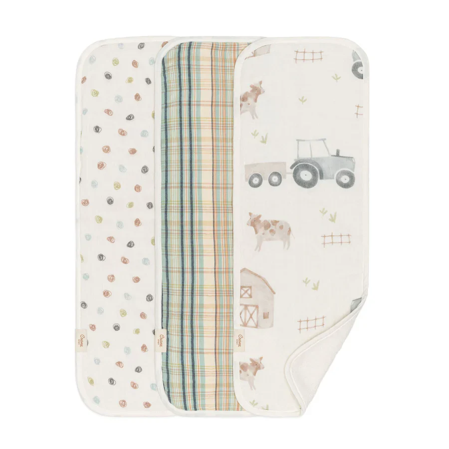 Crane Baby 3-pc. Newborn Burp Cloth Set - Image 10