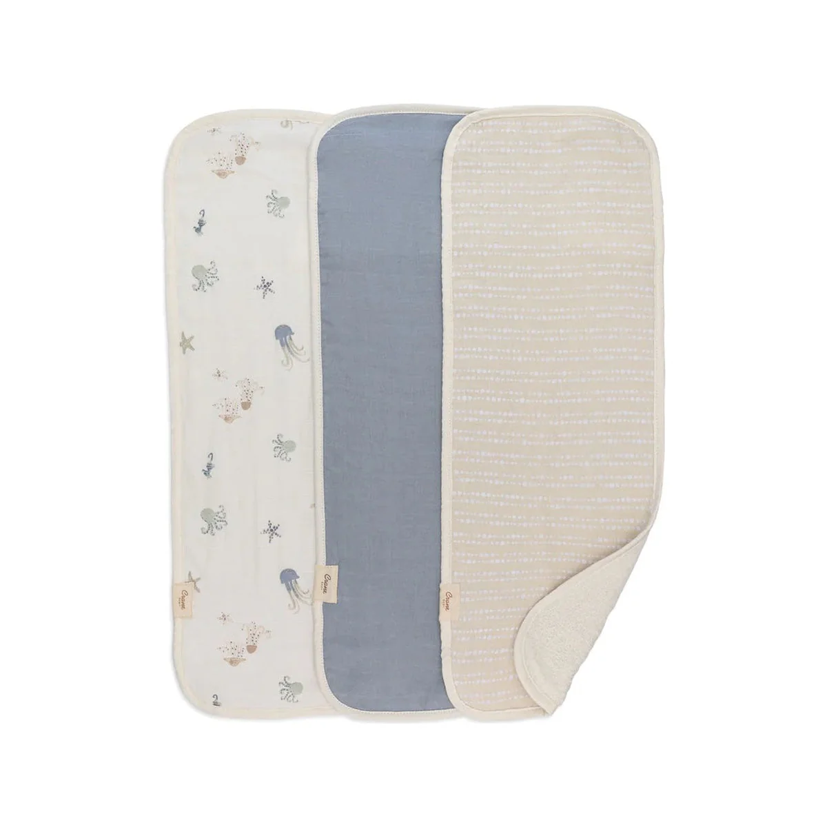 Crane Baby 3-pc. Newborn Burp Cloth Set - Image 14