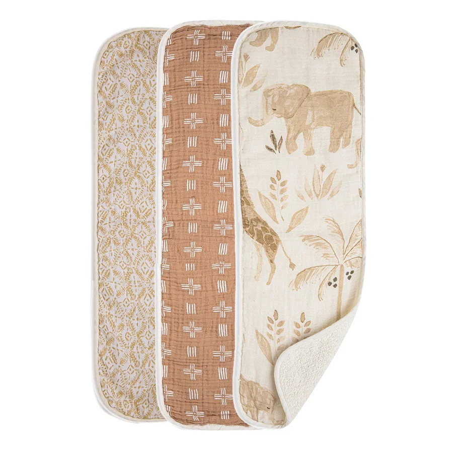 Crane Baby 3-pc. Newborn Burp Cloth Set - Image 7