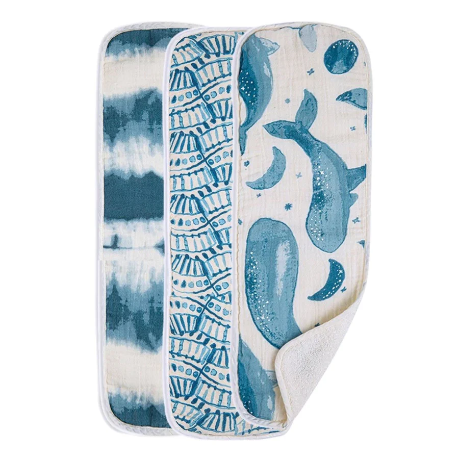 Crane Baby 3-pc. Newborn Burp Cloth Set - Image 8
