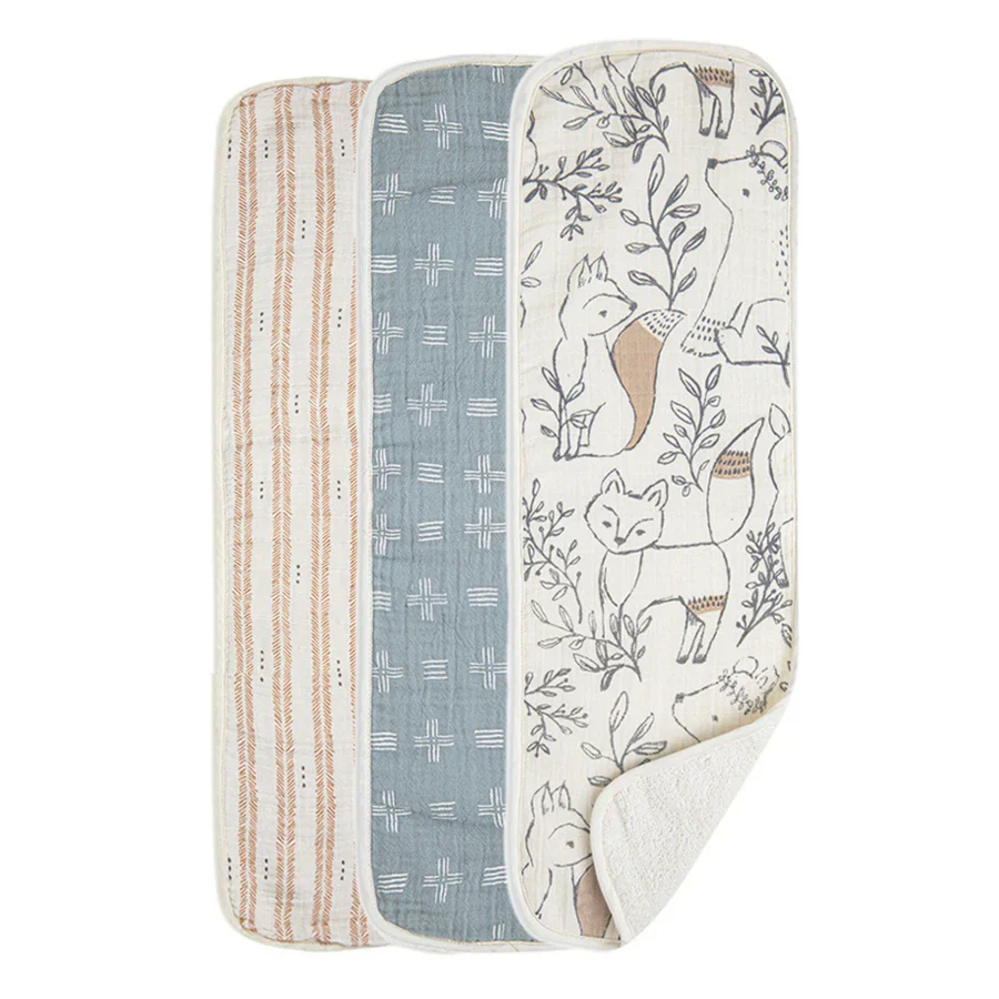 Crane Baby 3-pc. Newborn Burp Cloth Set - Image 9