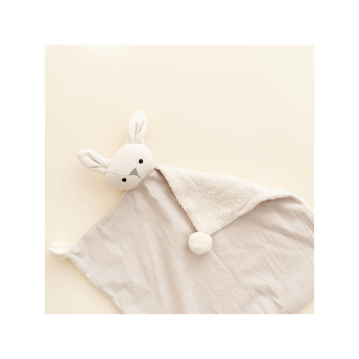 Crane Baby Avery Organic Cotton Baby Lovey Blanket - Ollie The Bunny - Image 2