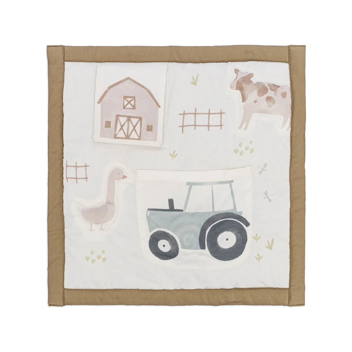 Crane Baby Charlie Farmhouse Baby Activity Travel Play Mat - Beige - Image 2