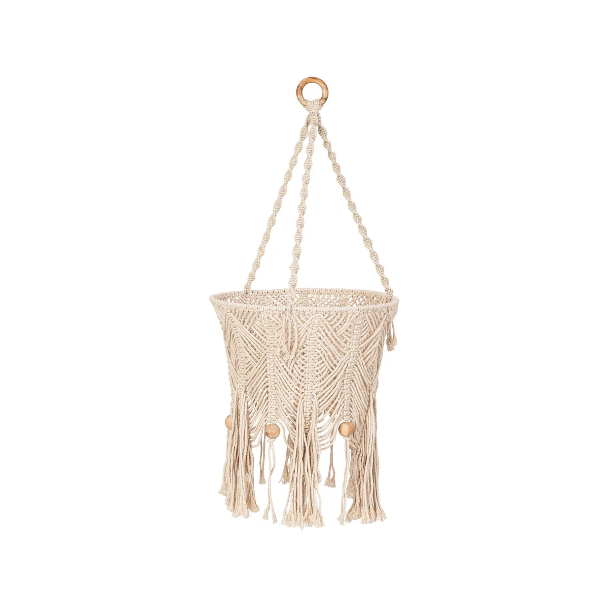 Crane Baby Charlie Farmhouse Macrame Nursery Ceiling Hanging - Beige - Image 2