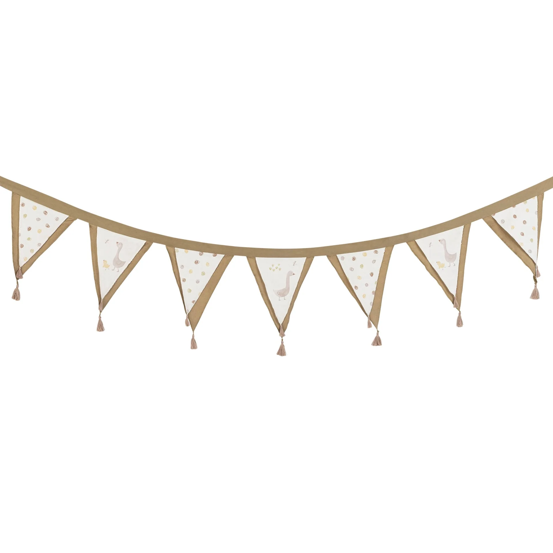 Crane Baby Charlie Farmhouse Nursery Garland Decor - Beige
