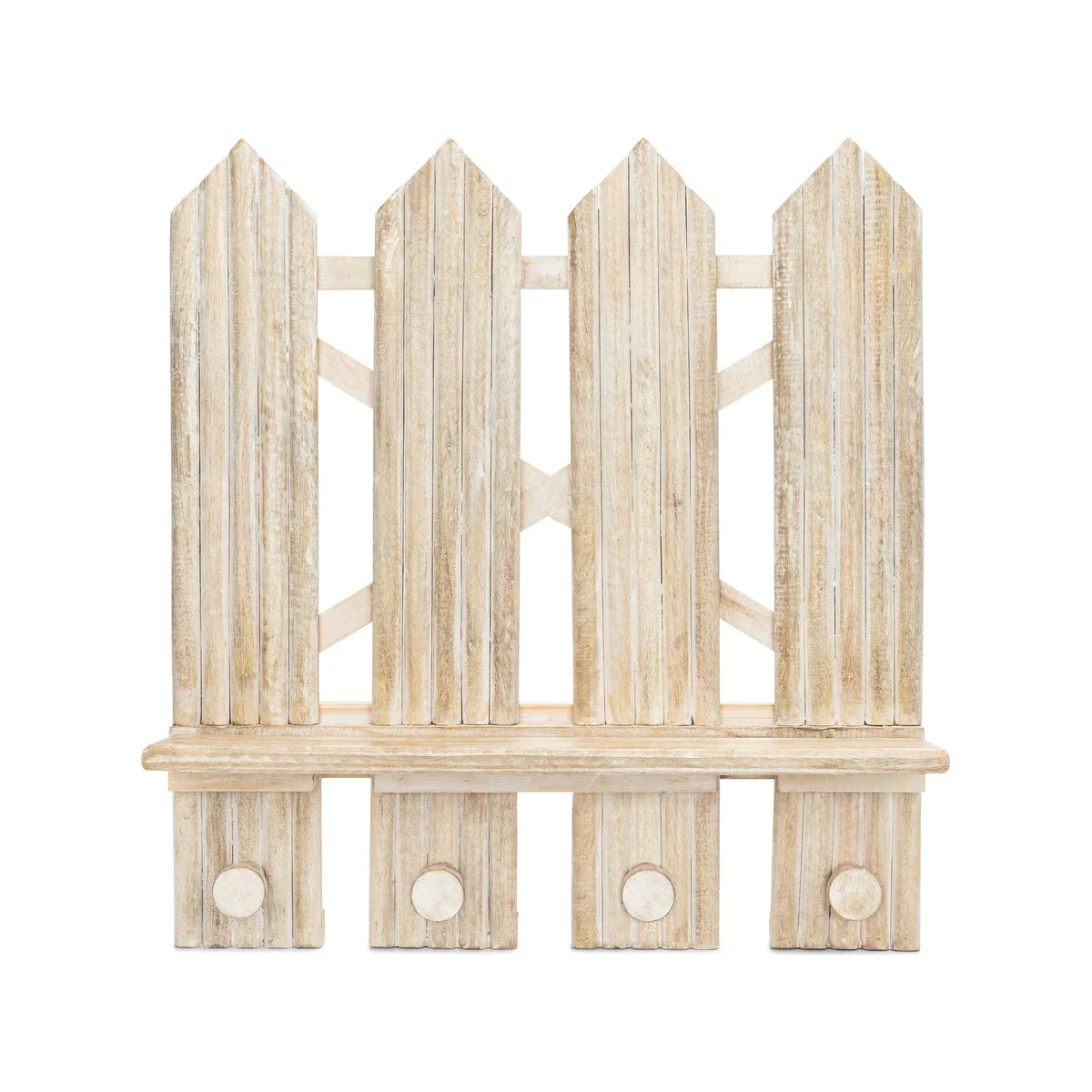 Crane Baby Charlie Farmhouse Wooden Fence Nursery Wall Decor Shelf - Beige - Image 2