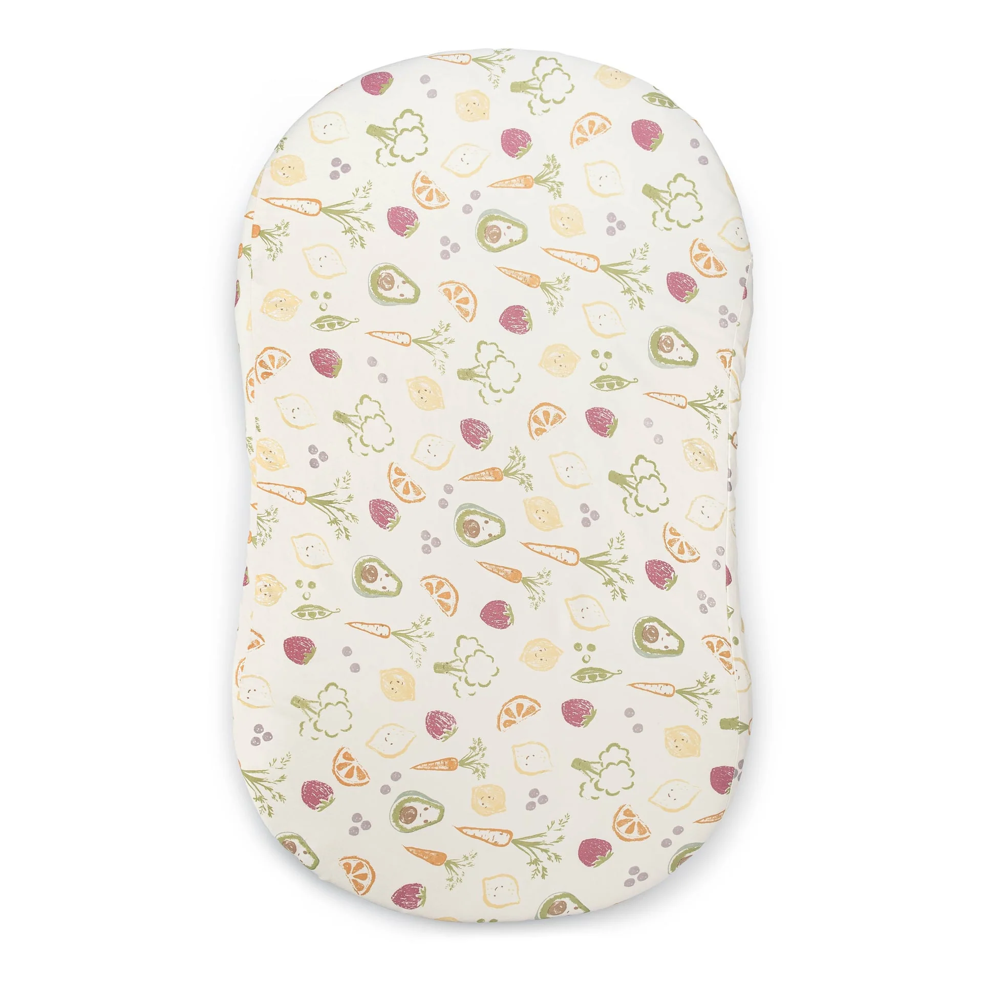 Crane Baby Clementine Fruits & Veggies Cotton Bassinet Sheet