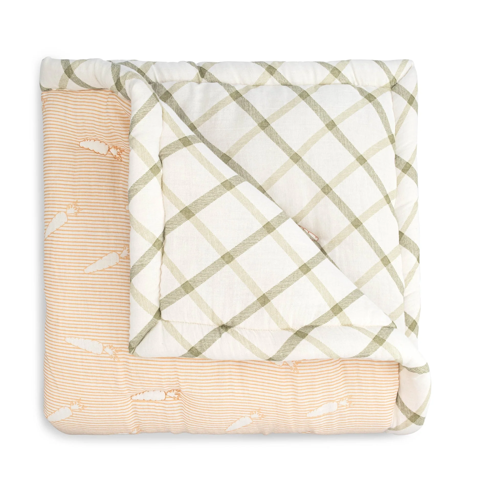 Crane Baby Clementine Fruits & Veggies Cotton Quilted Blanket