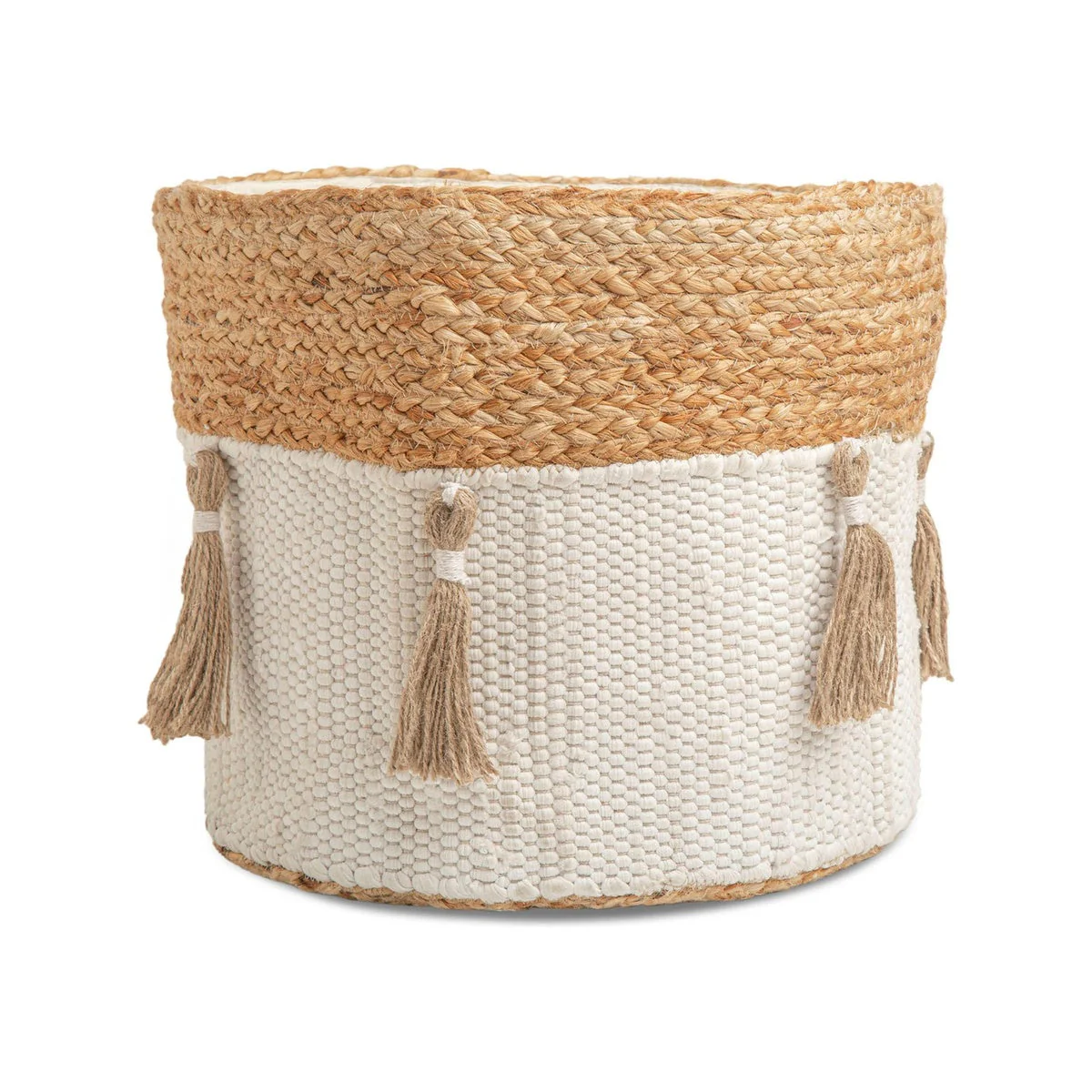 Crane Baby Cotton + Jute Boho Storage Bin - Image 2