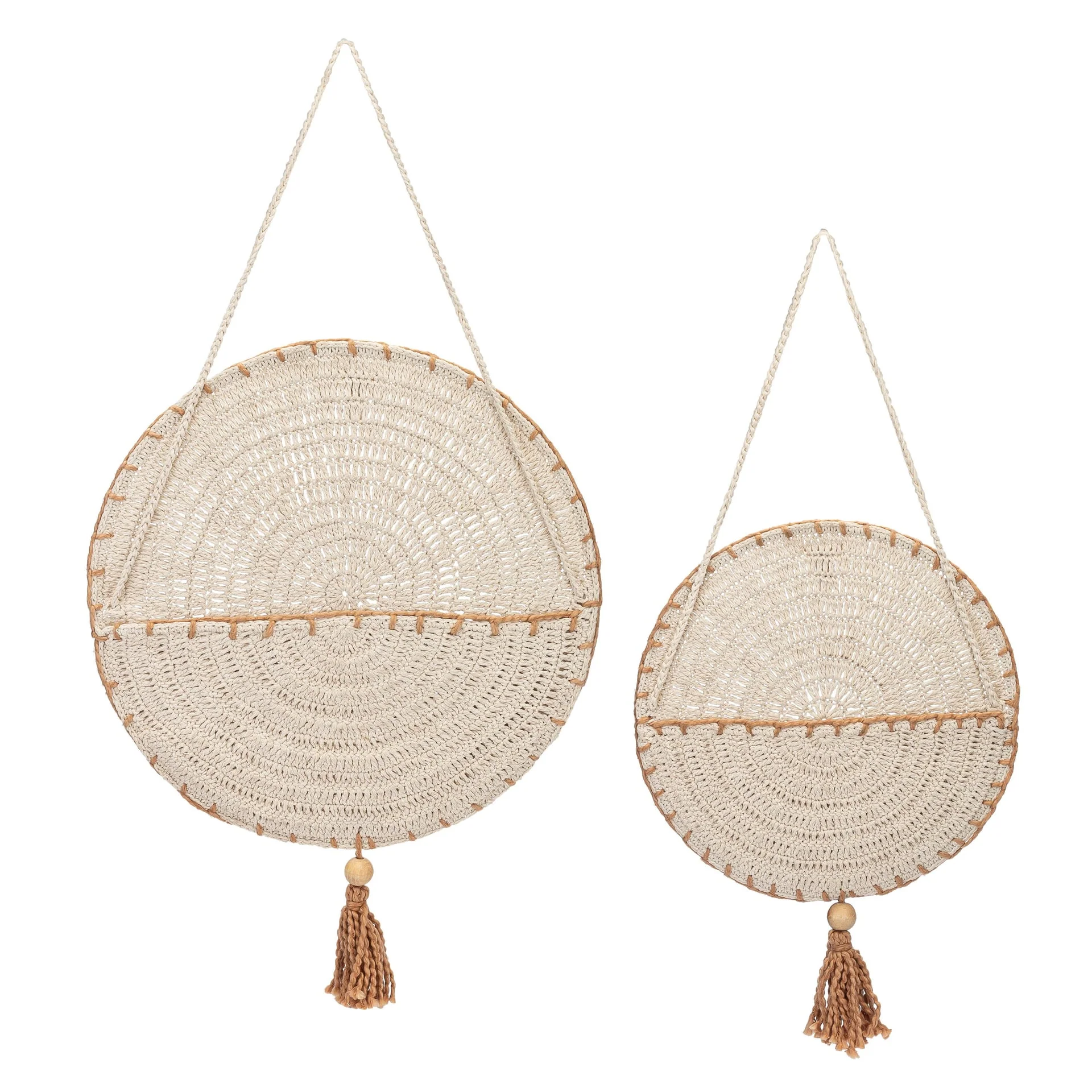 Crane Baby Violet Crochet Wall Hanging Storage (Set of 2)