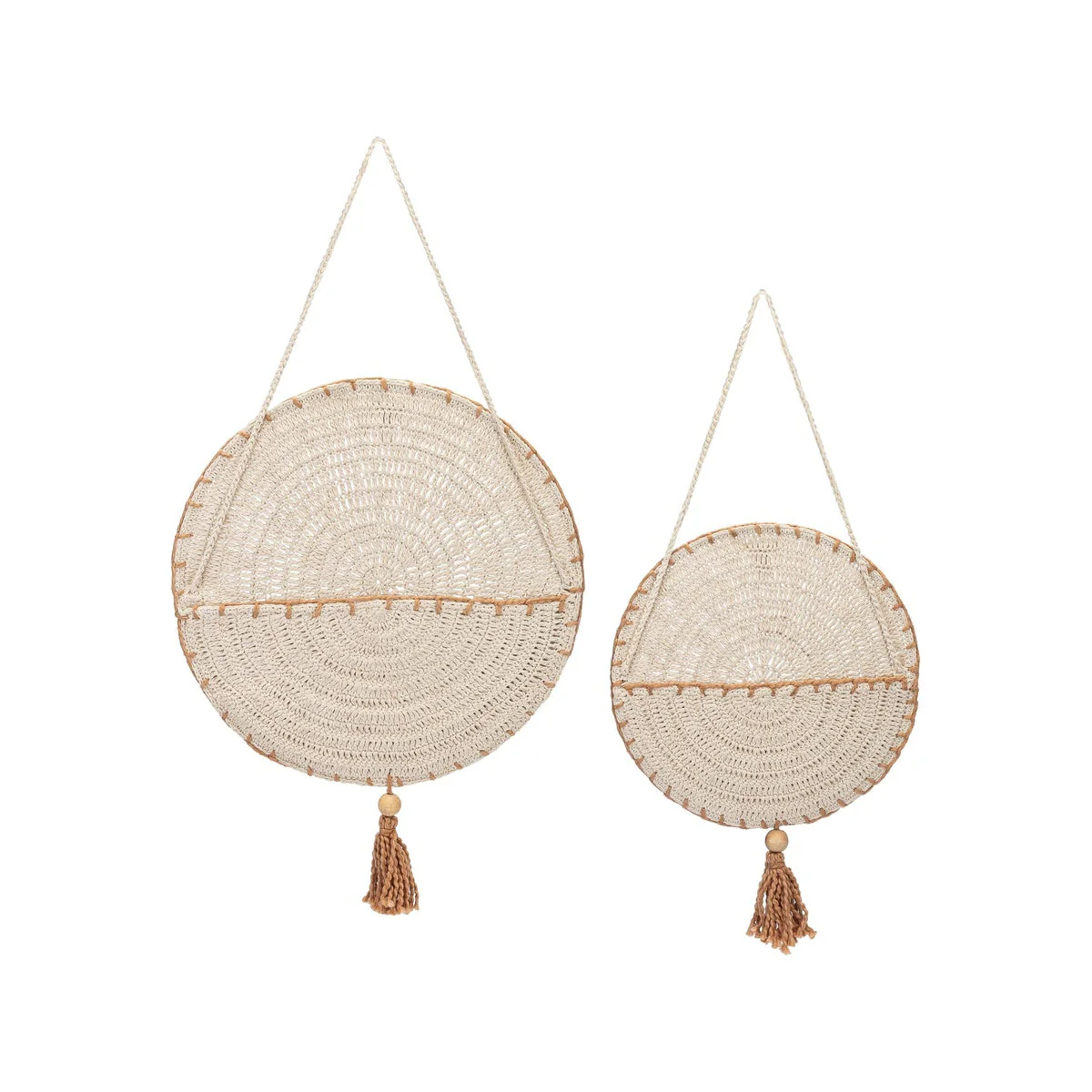 Crane Baby Violet Crochet Wall Hanging Storage (Set of 2) - Image 2