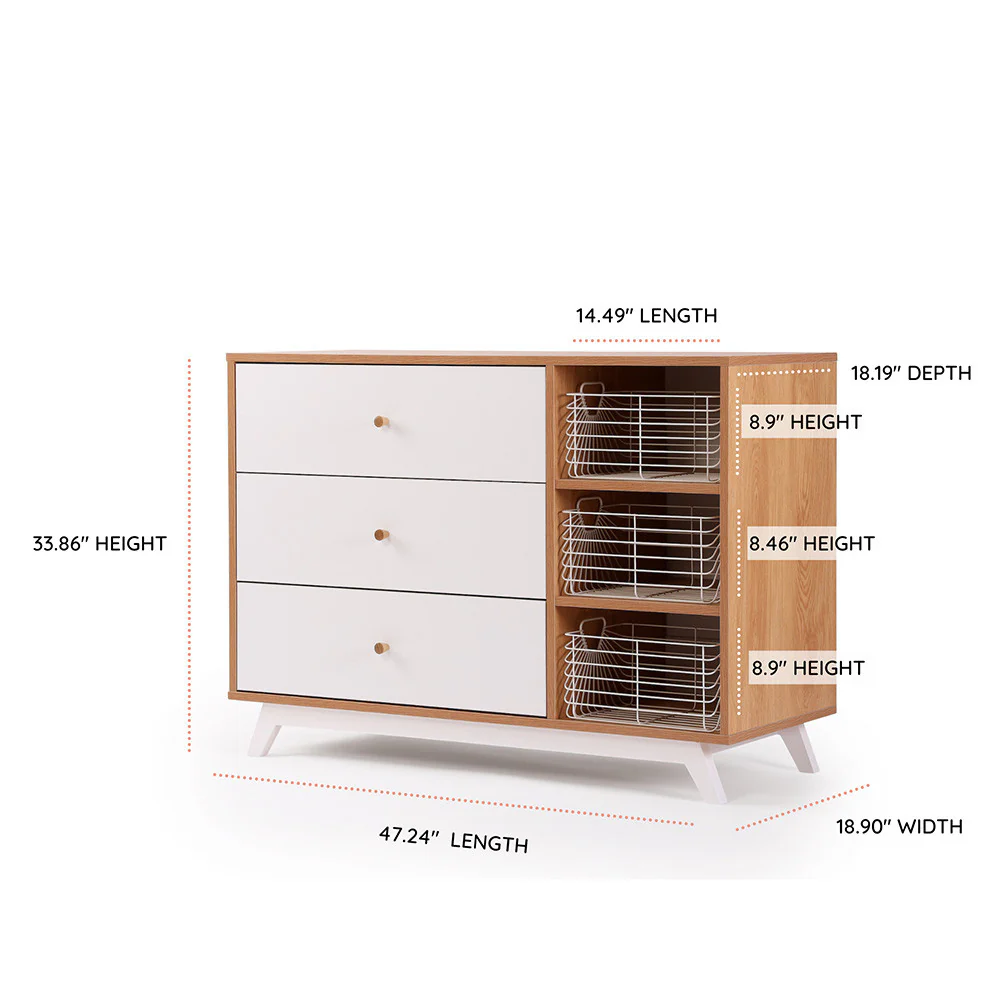 dadada Central Park 3-Drawer Dresser - Image 7