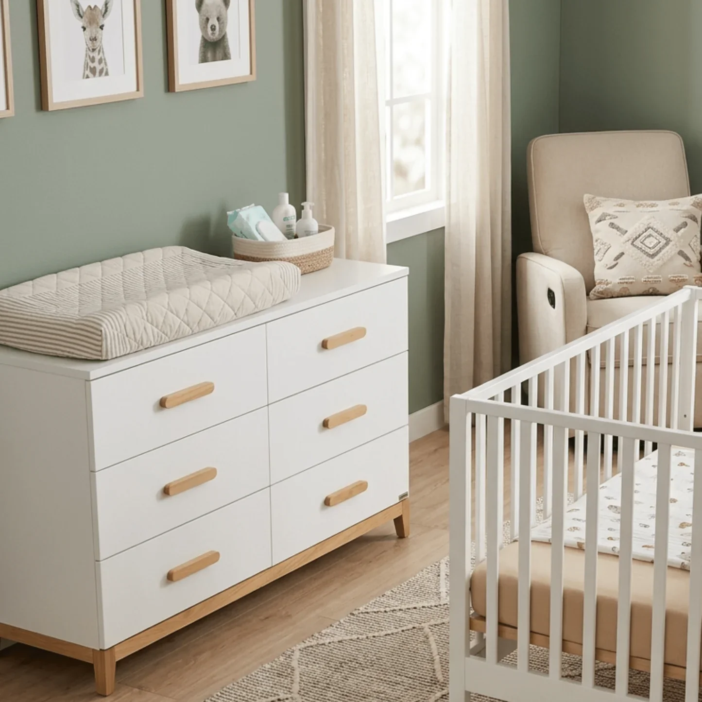 dadada LaLa Big 6-drawer Dresser - White/Natural - Image 6