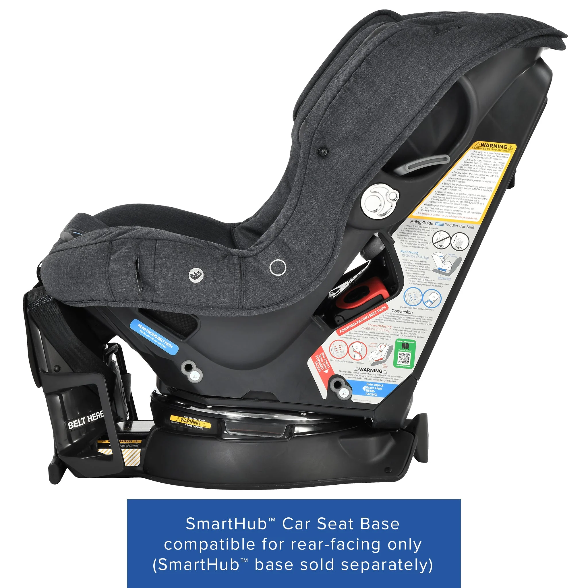 Orbit Baby G5 Toddler Car Seat in Black Merino Wool - Image 4