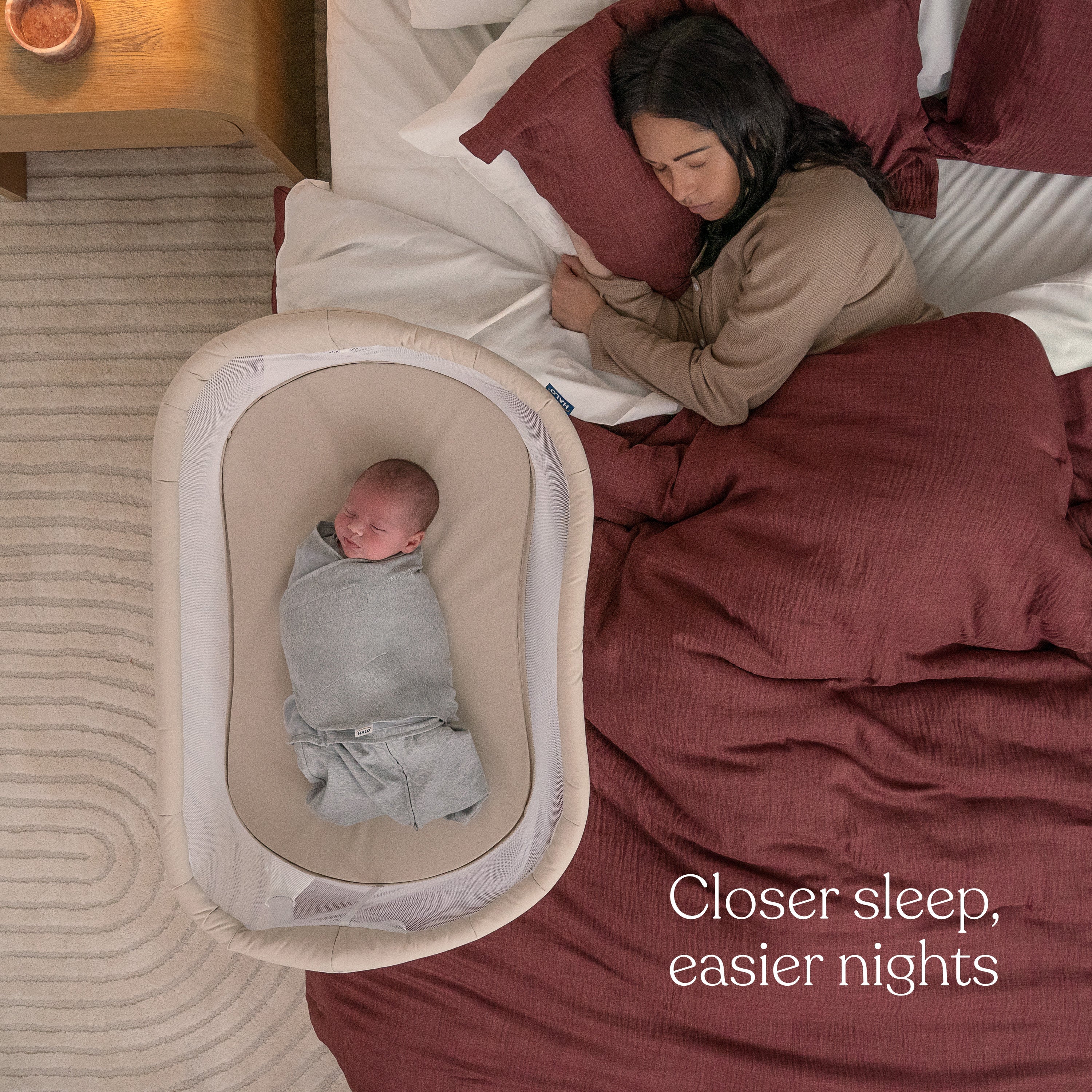 Halo BassiNest Lite Portable Bassinet - Oat - Image 4