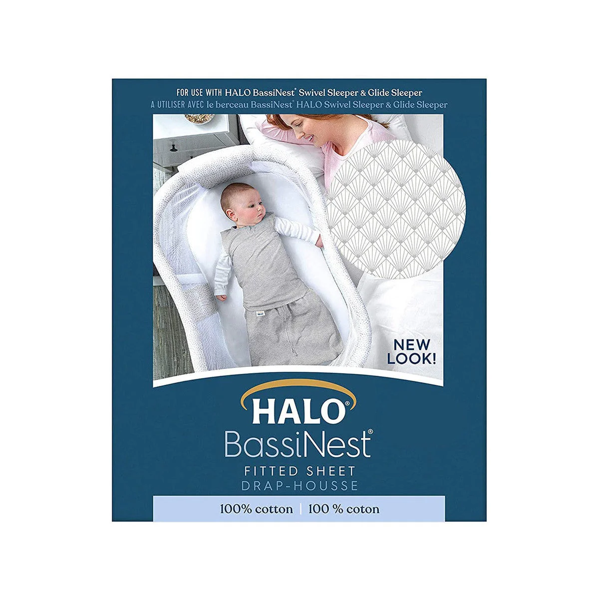 Halo Bassinest Sheet, 100% Cotton, Plume - Image 6