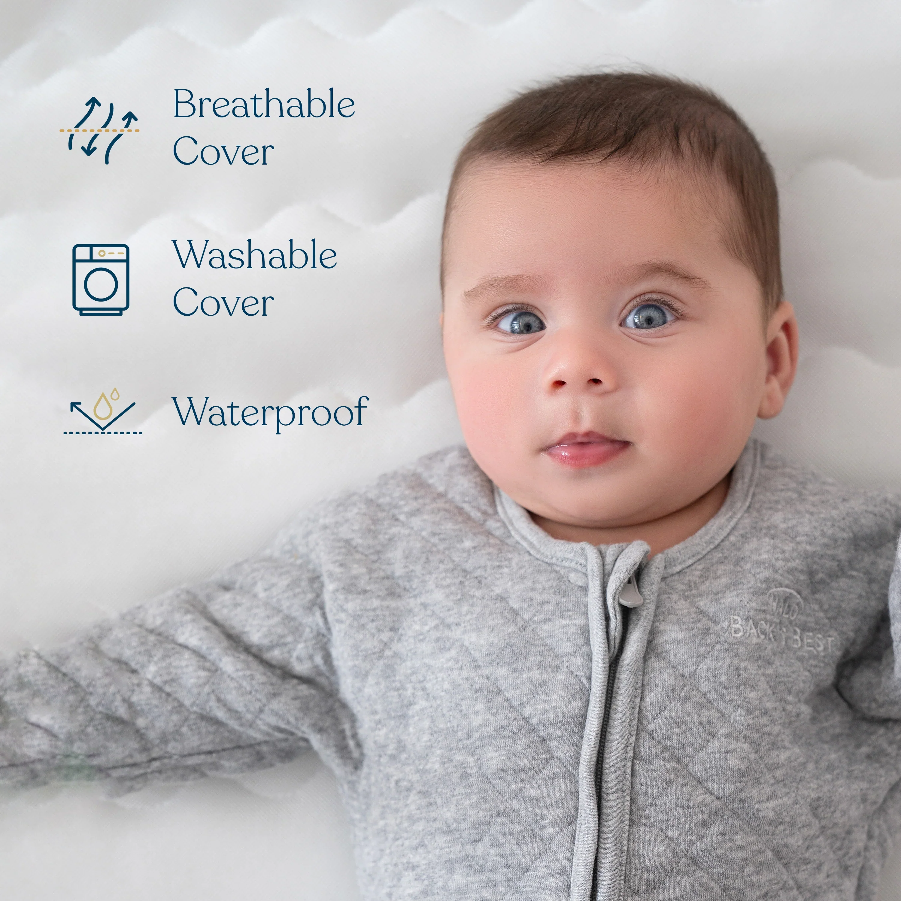 Halo Essential Breathable Crib Mattress - White - Image 3