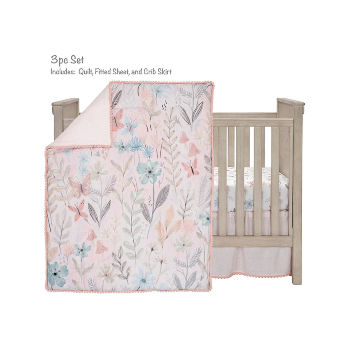 Lambs & Ivy Baby blooms 3-Piece Bedding Set - Image 6