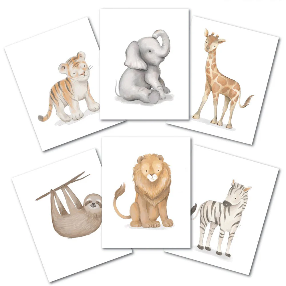 Lambs & Ivy Baby Jungle Safari Jungle Unframed Wall Art - Image 3
