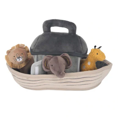 Lambs & Ivy Baby Noah Plush Set - Noah's Ark w/ Animals - Image 2
