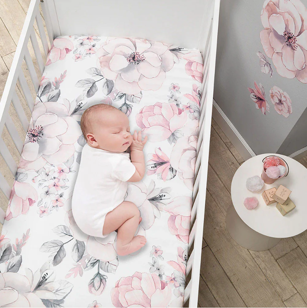 Lambs & Ivy Botanical Baby - Signature Sheet - White Floral - Image 3