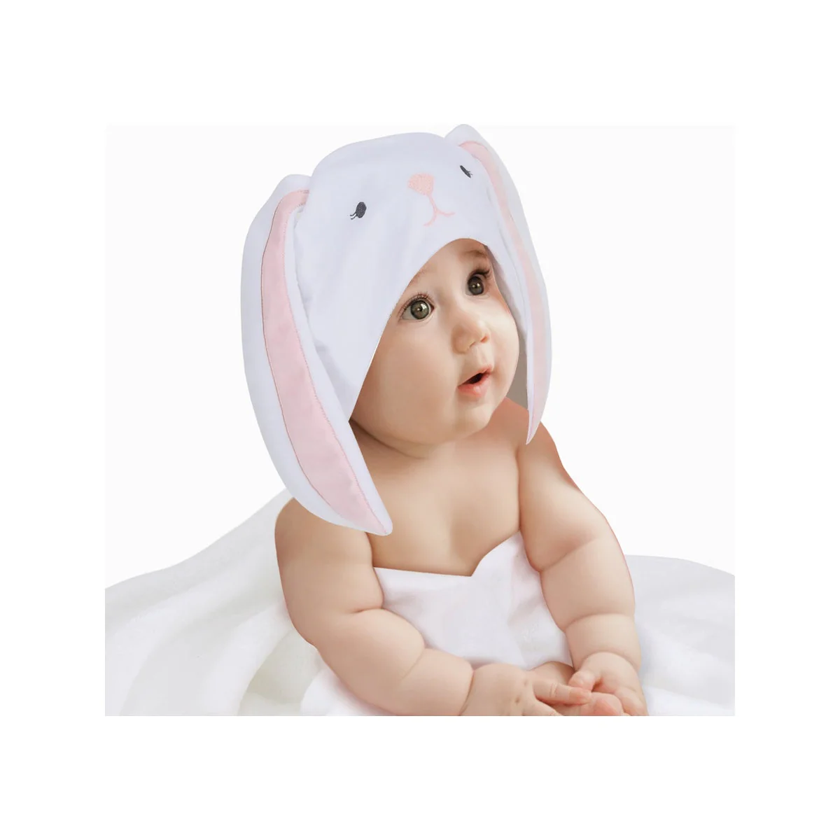 Lambs & Ivy Bunny Hooded Bath Towel - Image 2