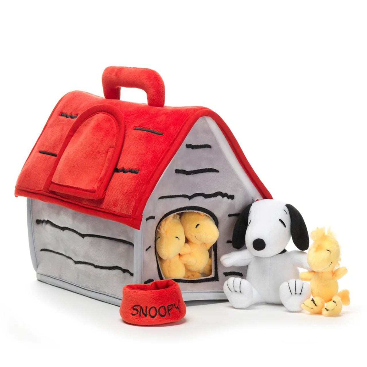 Lambs & Ivy Classic Snoopy Plush Set - Dog House w/ Animals - Image 3