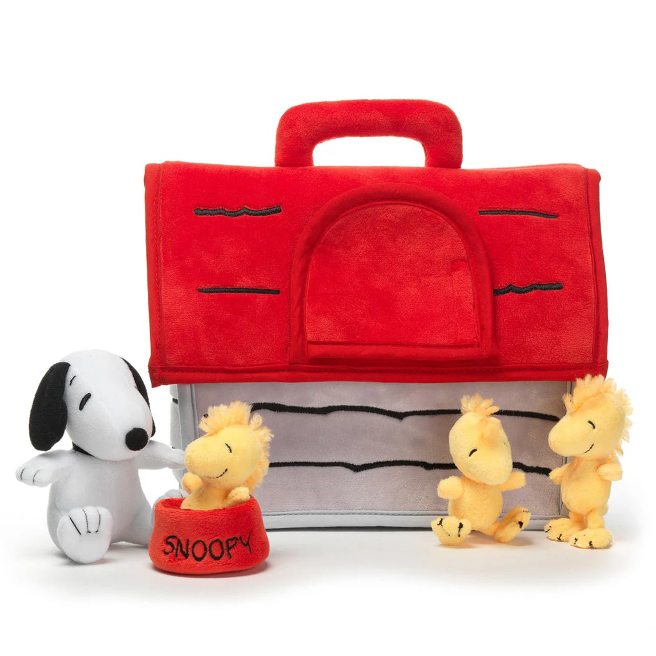 Lambs & Ivy Classic Snoopy Plush Set - Dog House w/ Animals - Image 4