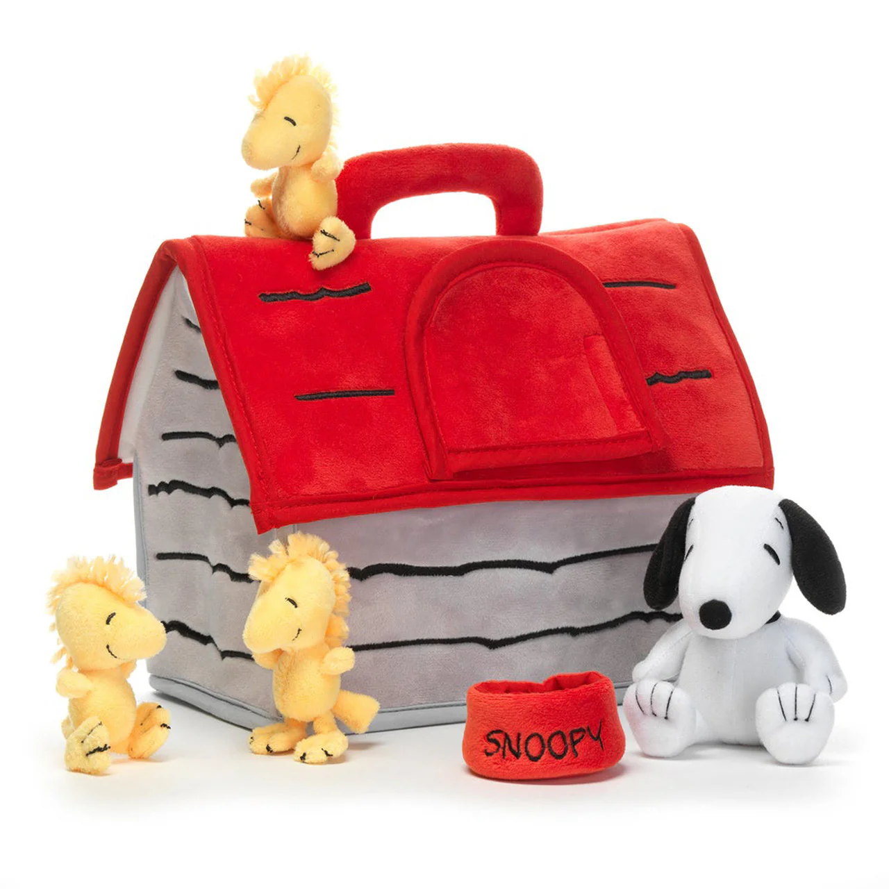 Lambs & Ivy Classic Snoopy Plush Set - Dog House w/ Animals - Image 5