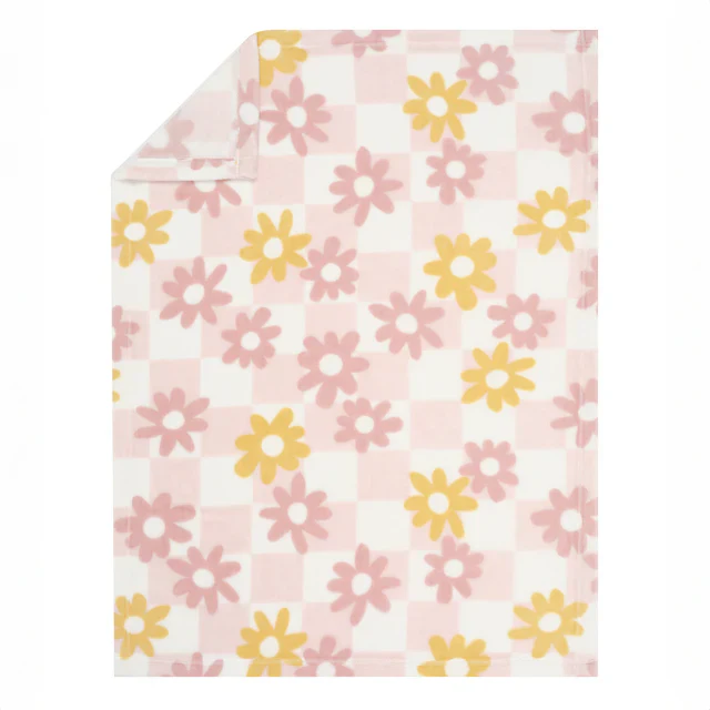 Lambs & Ivy Daisy Dreams 3-Piece Pink/White Baby Nursery Crib Bedding Set - Image 9