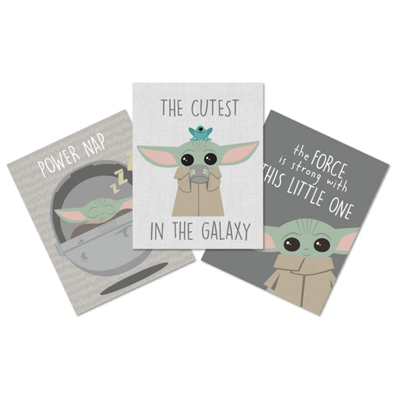 Lambs & Ivy Star Wars Mandalorian The Child Baby Yoda Unframed Wall Art Unframed Wall Art (3 Prints) - Image 3