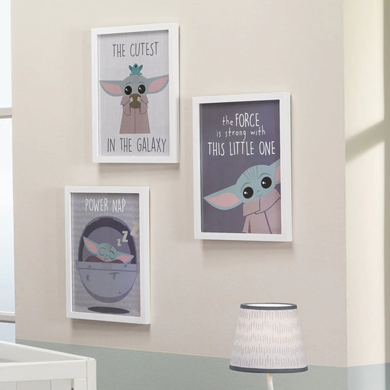 Lambs & Ivy Star Wars Mandalorian The Child Baby Yoda Unframed Wall Art Unframed Wall Art (3 Prints) - Image 4