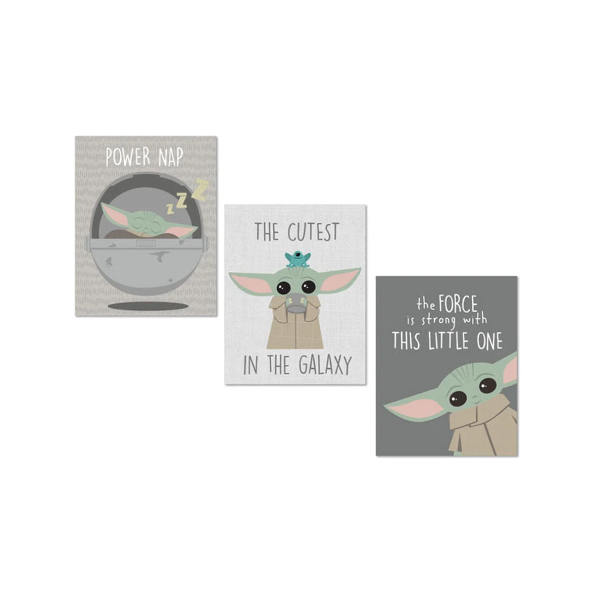 Lambs & Ivy Star Wars Mandalorian The Child Baby Yoda Unframed Wall Art Unframed Wall Art (3 Prints) - Image 5