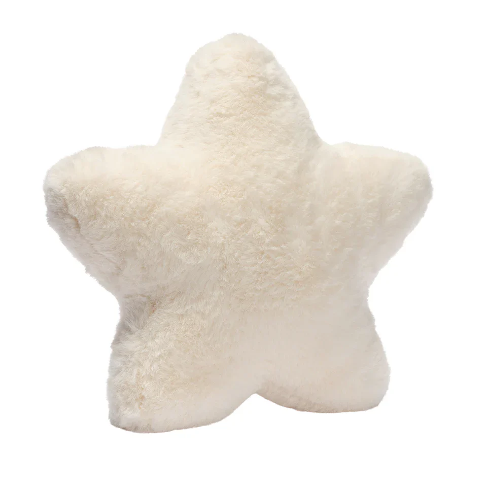 Lambs & Ivy Goodnight Moon Star Pillow Plush - Ultra Soft Creamy White
