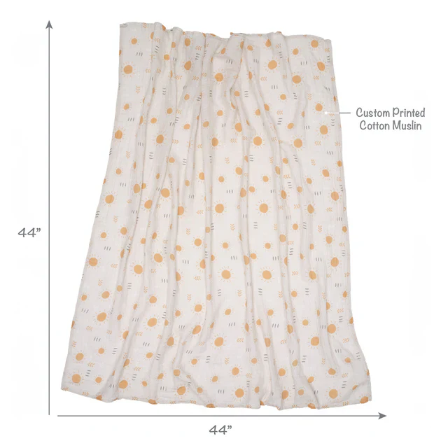Lambs & Ivy Jungle Adventure 2-Pack Cotton Muslin Newborn Baby Swaddle Blankets - Image 3