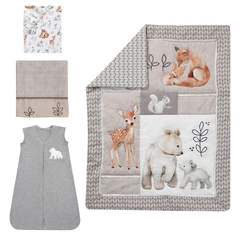 Lambs & Ivy Painted Forest 4-Piece Bedding Set - Image 3