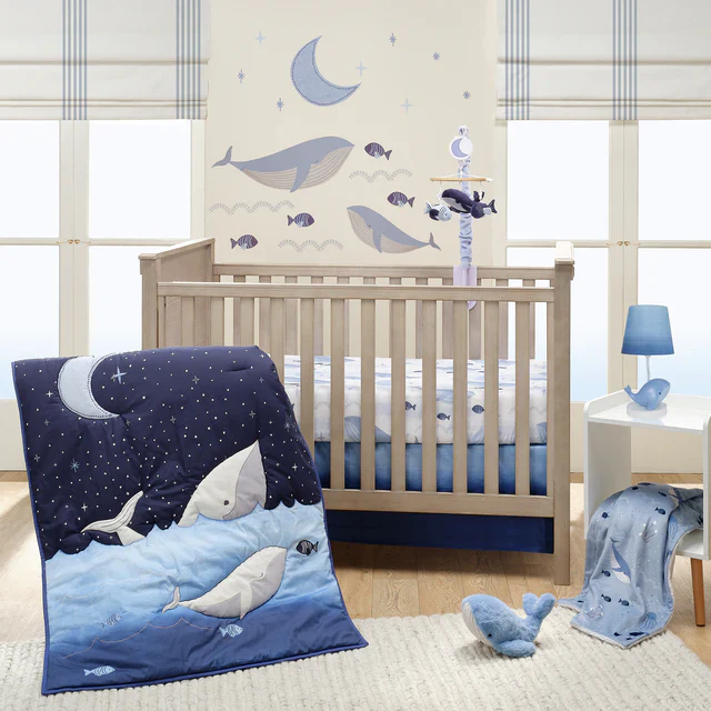 Lambs & Ivy Plush Bubbles & Squirt Soft Plush Blue Whale Stuffed Animal Toy - Image 6